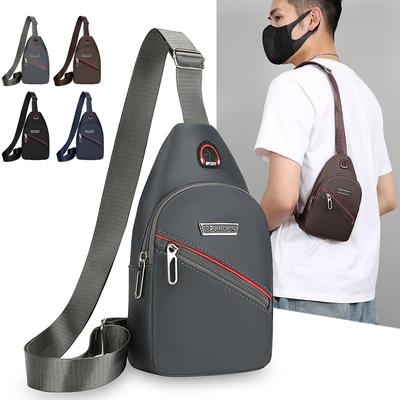 Wasserdichte Tragbare Outdoor Reise Mode Herren Kleine Brusttasche Sportliche Große Kapazität Leichte Umhängetasche Trend Freizeit.