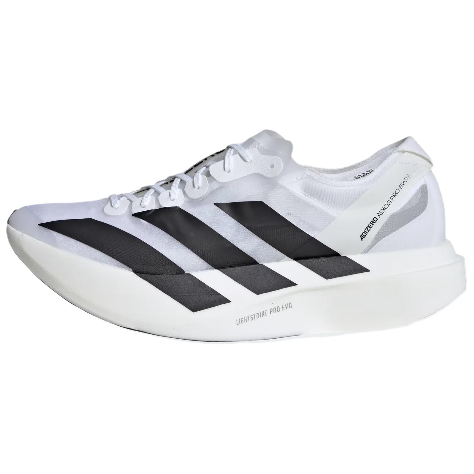 

Adidas Adizero Adios Pro Evo 1 Дихаючі Низькі Маратонські Бігові Кросівки Унісекс Білий Чорний Версія 2024 IH5564-2024 44