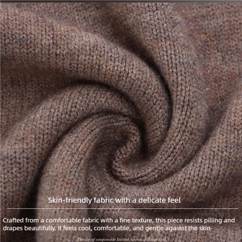 Women's Printed Sweater Autumn Winter Thick Soft Mock Turtleneck Sweater Color Block Loose Knit Pullover Top