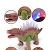 LED Light Up Walking Realistic Dinosaur with Roaring Sounds Electronic Toys Simulation Stegosaurus