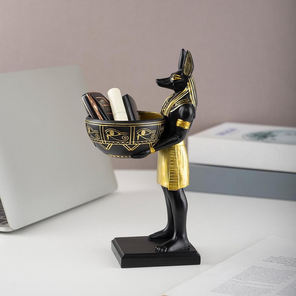 Dog Decor Resin Animal Sculpture Home Decoration Egyptian Dog Statue Decorations For Living Room Bedroom Shelf Table Study