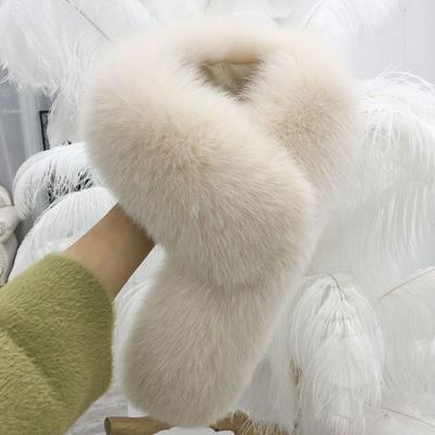 Imitation Fox Thickened Scarf Fur Versatile Winter Solid Color Warm Fur Collar Autumn and Winter Fur Scarf