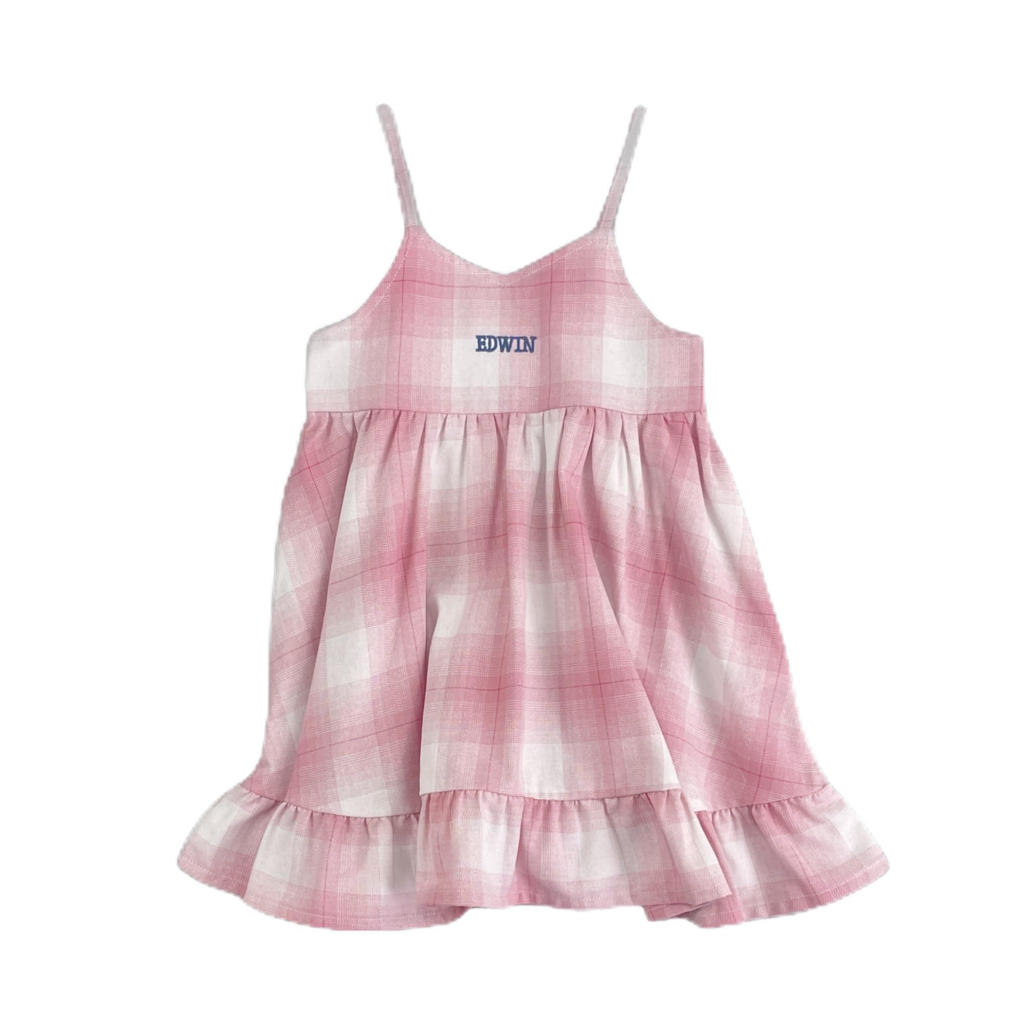 

Edwin Pink Ombre Check Dress Girls розовый