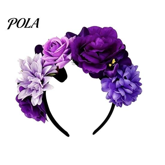 Dance Headband 3D Flowers Hair Hoop, Halloween Party Headband, Simulated Long-lasting Hairband Rose for Vacation Accessories Gift Photogenic Accessory