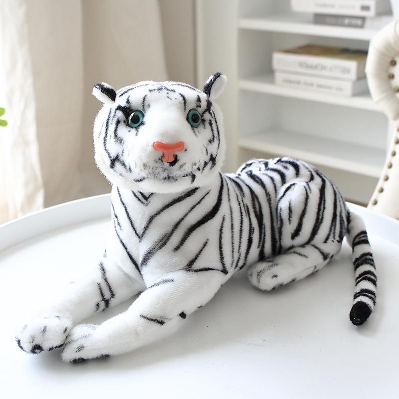 Cartoon Simulation Tiger Leopard Doll Plush Toy Black Panther Spotted Dog Collie Doll Children'S Doll