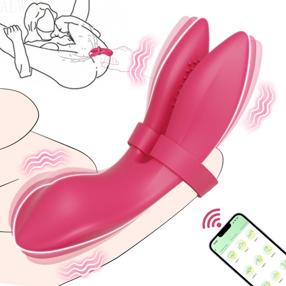 APP Mini Vibrator for Women Clitoris Stimulator Wearable Panty Toys Finger Vibrating Female Sex Toys for Women Adults Couple