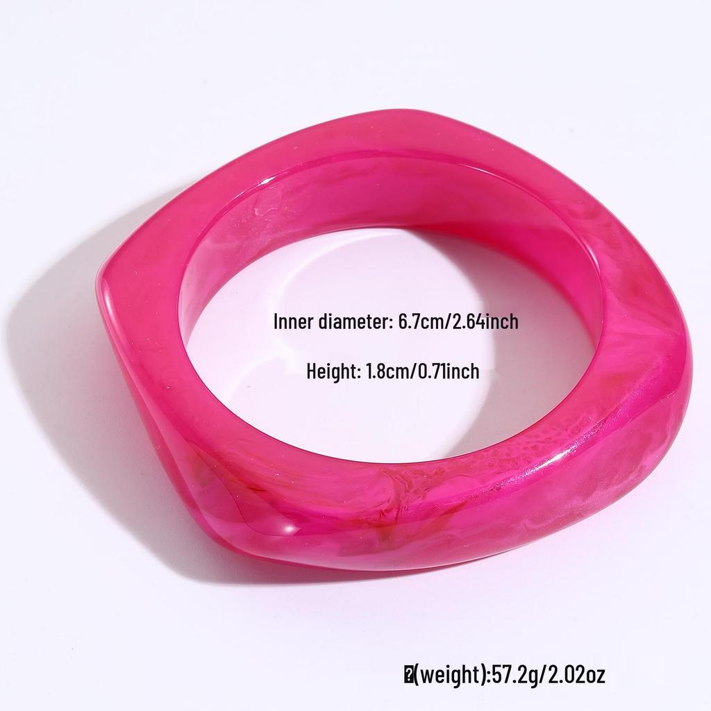 Europese & Amerikaanse Retro High-End Semi-Transparant Ovaal Hars Armband voor Meisjes