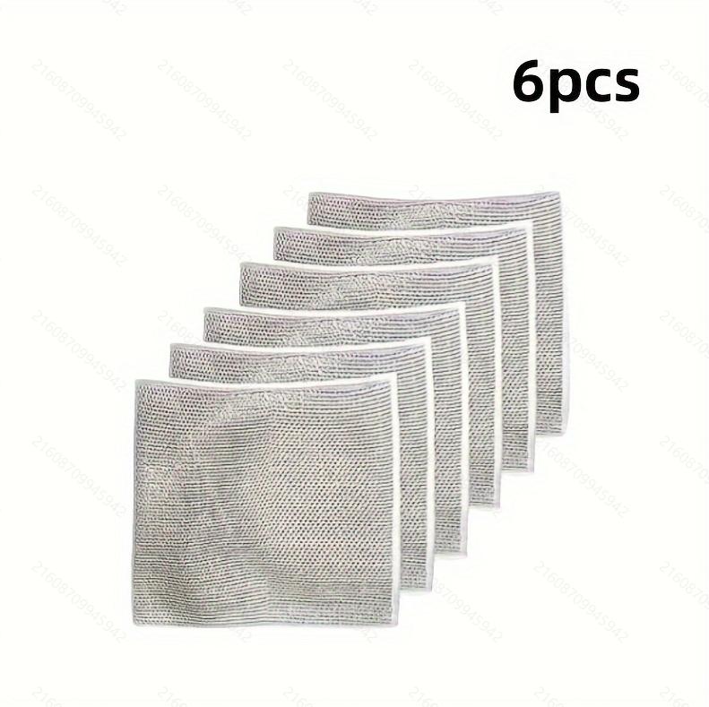 

6pcs Household Magic Cleaning Cloth, Home Cleaning Rags, Thicken Kitchen Dish Pot Washdishing Cloths Non-Stick Towel Clean Tools 6pcs