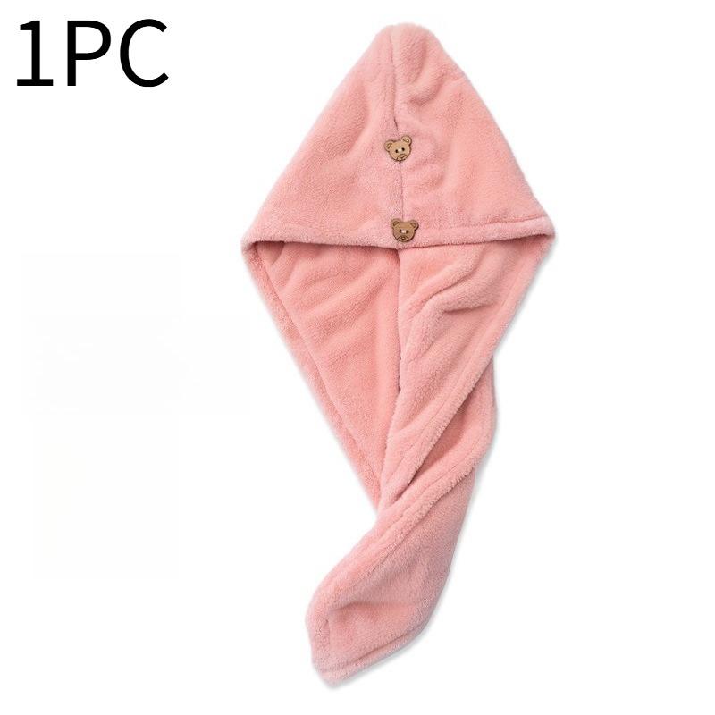 1PC double-layer dry hair cap towel super absorbent quick-drying lazy shower cap dry hair towel shampoo bag head towel cap