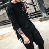 Letní Pánské tričko Šněrování Polorukáv Volný Hip Hop Streetwear O Krk Měkký Prodyšný Jednobarevný Pulovr Středně délka Ležérní Denní Top