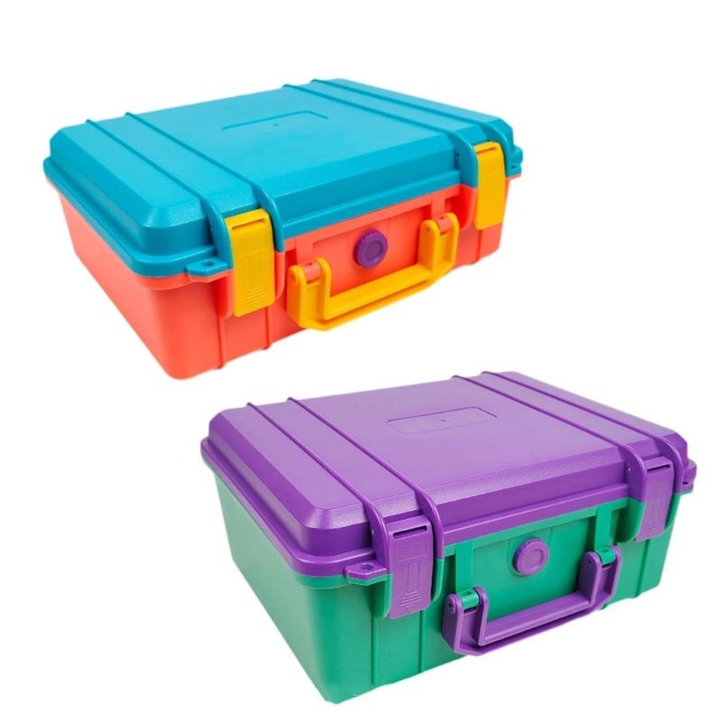 Waterproof Tool Storage Box With Ergonomic Handle And Internal Compartments For Industrial Professional