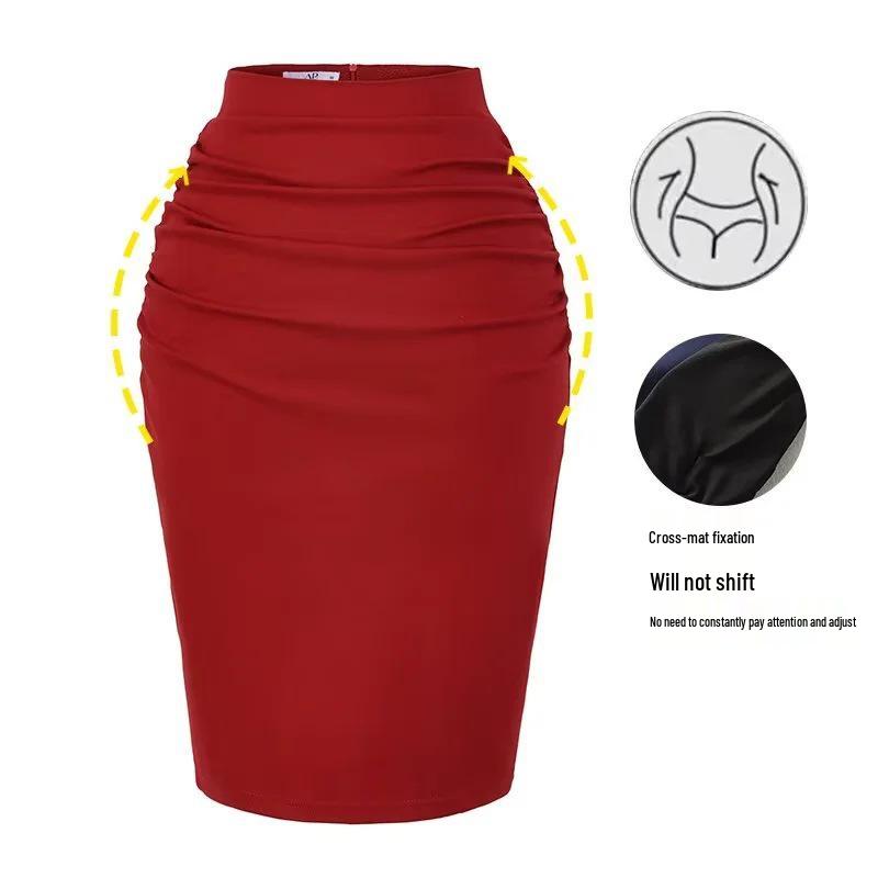 Koreaanse Stijl Hoge Taille Bodycon Potlood Minirok met Heupversterkend en Achtersplit