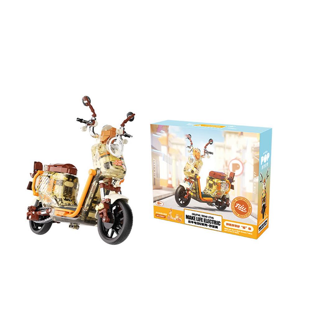 Mini Motorcycle Car Building Blocks For Kids Electric Car Assembling Model Toys Early Learning Birthday Gifts For Girls Boys