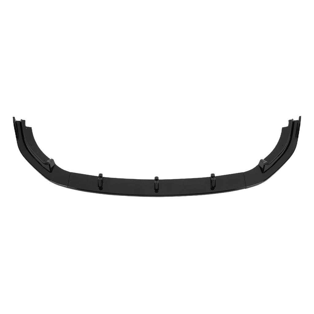 3Sections Front Bumper Splitter Lip UV Resistant Replacement for MK6 GTD 2009‑2013 Glossy Black