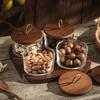 New Chinese Style Glass Fruit Plate Set