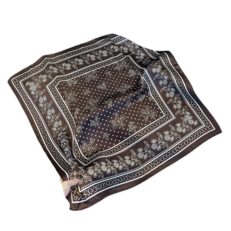 Mother's Day Silk Scarf Muse Festival Gift Simulation Silk Silk Scarf Premium Spring and Summer Square Scarf 71 Silk Decorative Small Scarf