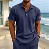 Herren Leinen Polohemden für Herren Kurzarm Hemd mit Knöpfen Herren Freizeit Golfhemden für Herren Henley Hemden für Herren Bequeme Passform