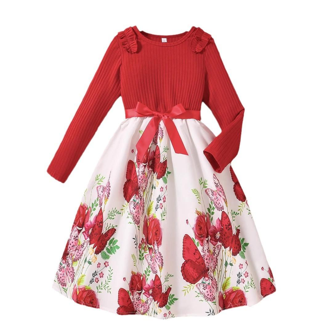 

Модное платье для девочек, летнее детское платье принцессы Супер Феи 140cm красный