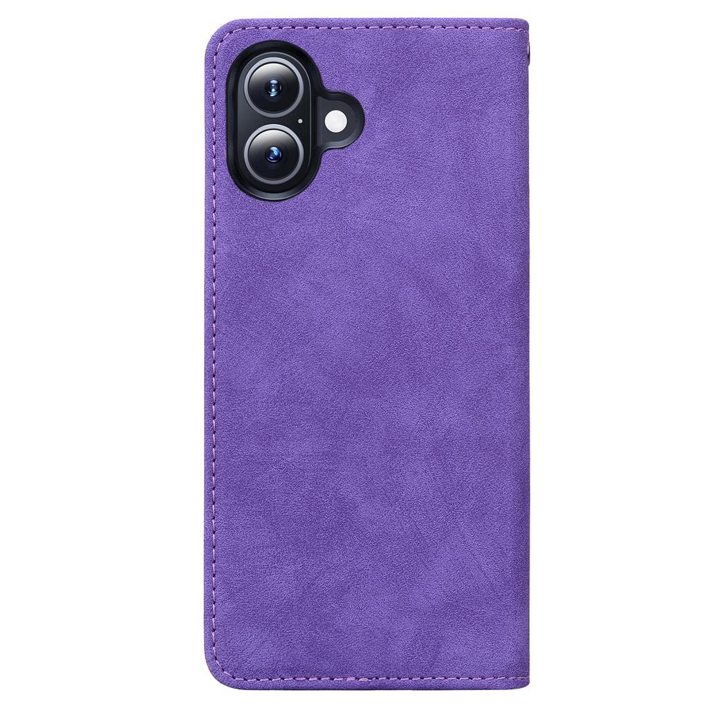 Für iPhone 17 Hülle Linienmuster Brieftasche Leder Handyhülle mit Riemen