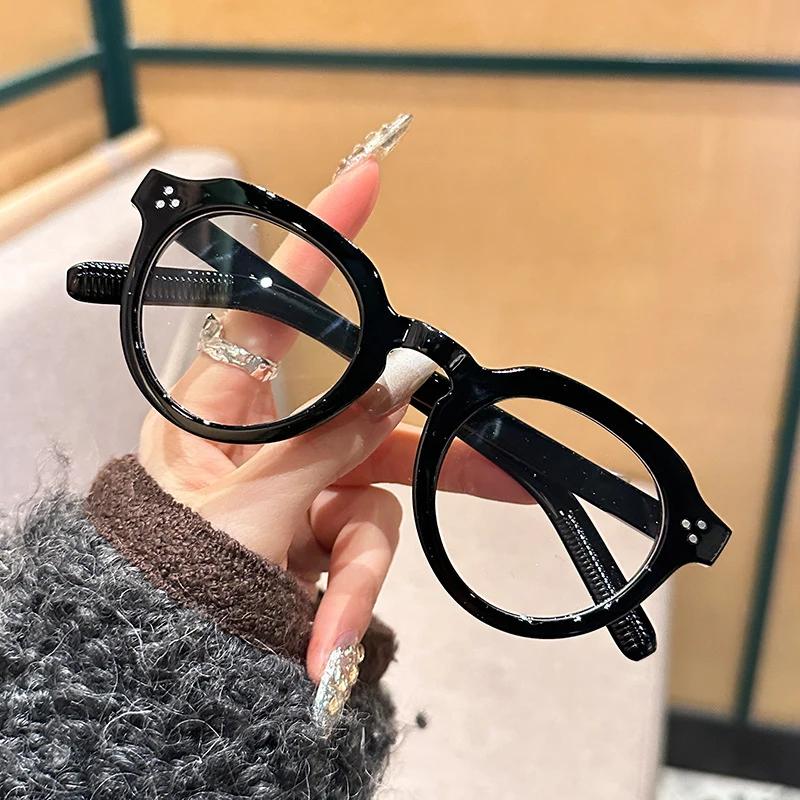 Oval Sunglasses Women Fashion Clear Black Orange Shades Retro Rivets Men Punk Trending Sun Glasses UV400
