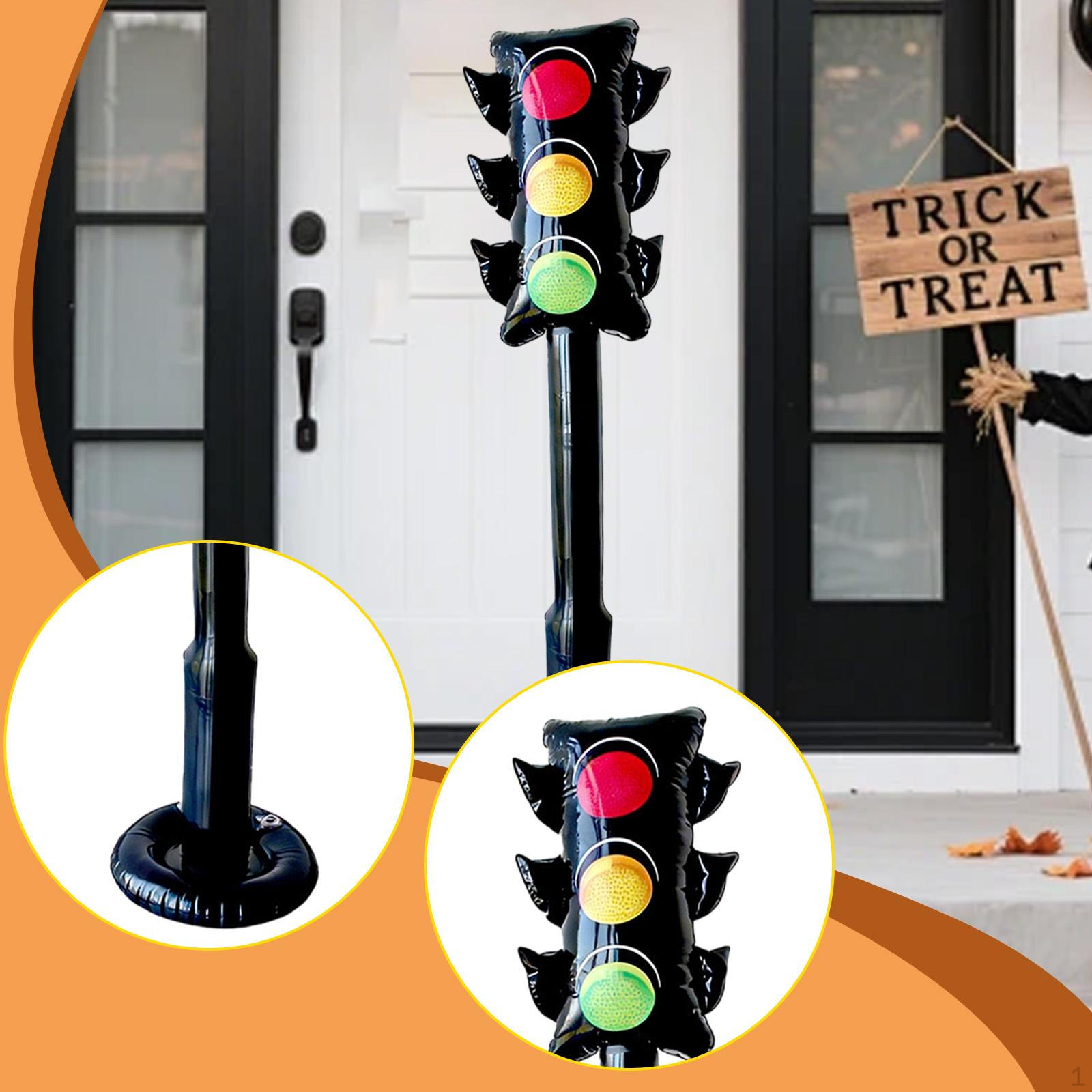 Stop Light Balloon Inflatable Traffic Toy Indoor Outdoor Home Children Party Pretend Play