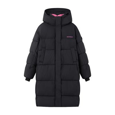 Winter New Long Hooded Cotton-padded Jacket Women's Sports Padded Couple Coat.