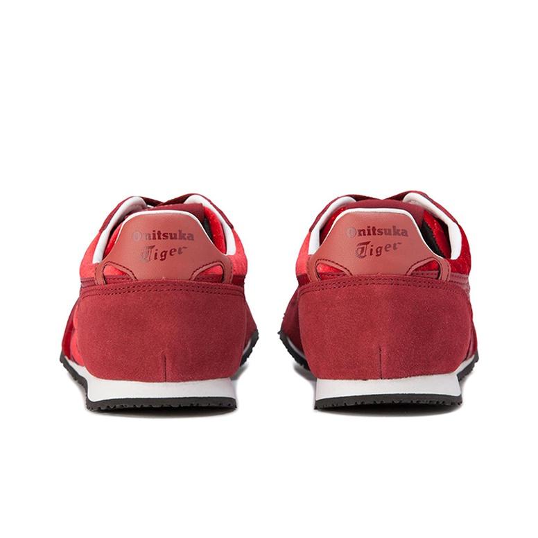 ONITSUKA TIGER Serrano Stoff Trendige Rutschfeste Strapazierfähige Leichte Niedrig geschnittene Lifestyle Freizeitschuhe Unisex Sneaker Rot 1183B390-600
