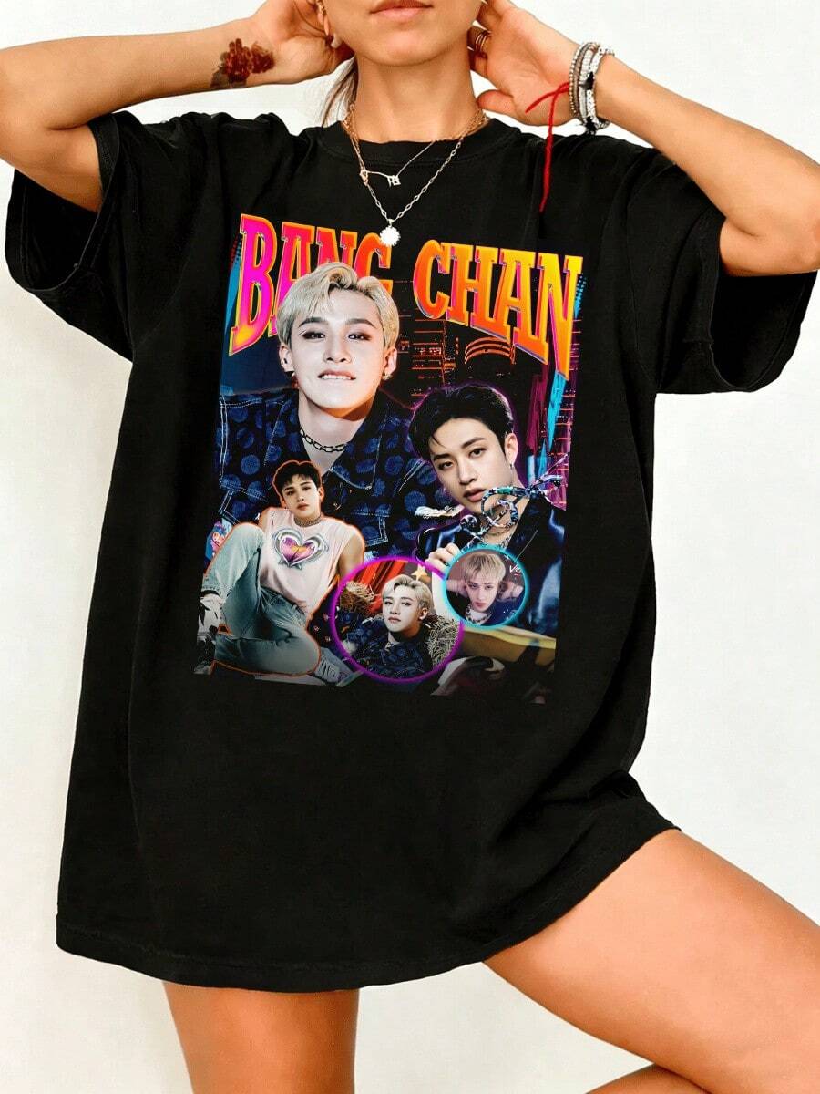 Retro Y2K Style Unisex T-Shirt with Bold Graphic S разноцветный