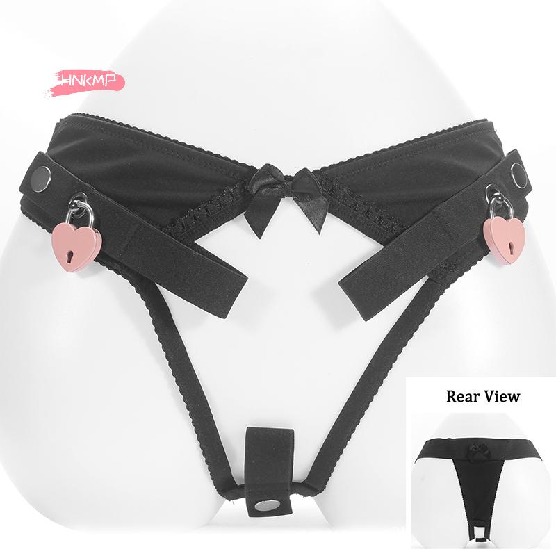 1Pc Anti-Falling Male Chastity Harness with Lockable Thong Panties Sissy Training Penis Ring Belt - Sex Toy for Men