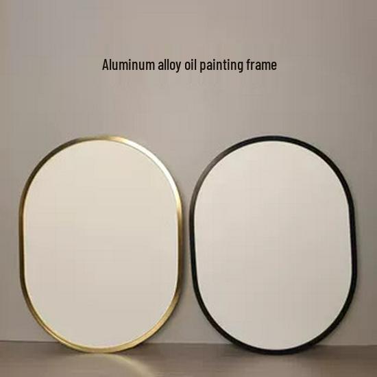 Aluminum Alloy Dual-Sided Round Frame with Cotton Canvas and Acrylic Texture for Oil Paintings and Photos