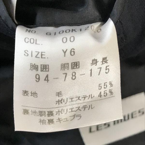 LES MUES Tailored Jacket Men's L Y6 Black Spring Summer Suit(USED)