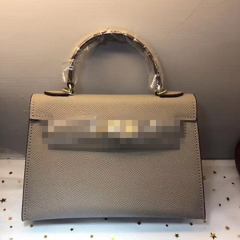 Second Generation Palm Print Cowhide Mini Small Keli Handbag 2025 New Bag Women's Commuter Versatile Shoulder Messenger Bag