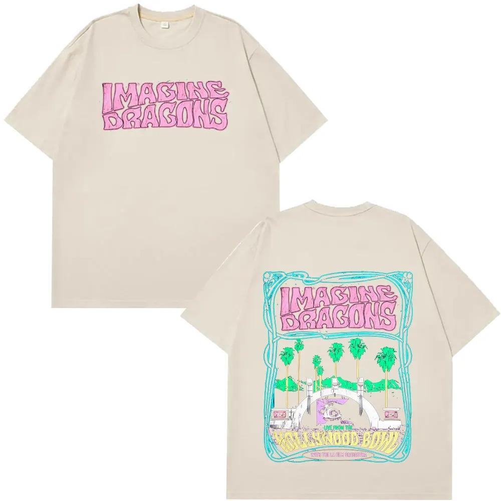 

Imagine Dragons Hollywood Bowl Live Concert Double Sided Vintage T-Shirt Rock Band Oversized Cotton Unisex Tee XXXL