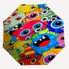 1pc Monster Colorful Automatic Open/Close Umbrella with Windproof, 8-Rib Sturdy Canopy, Durable Ribs, Fashionable Design1243A