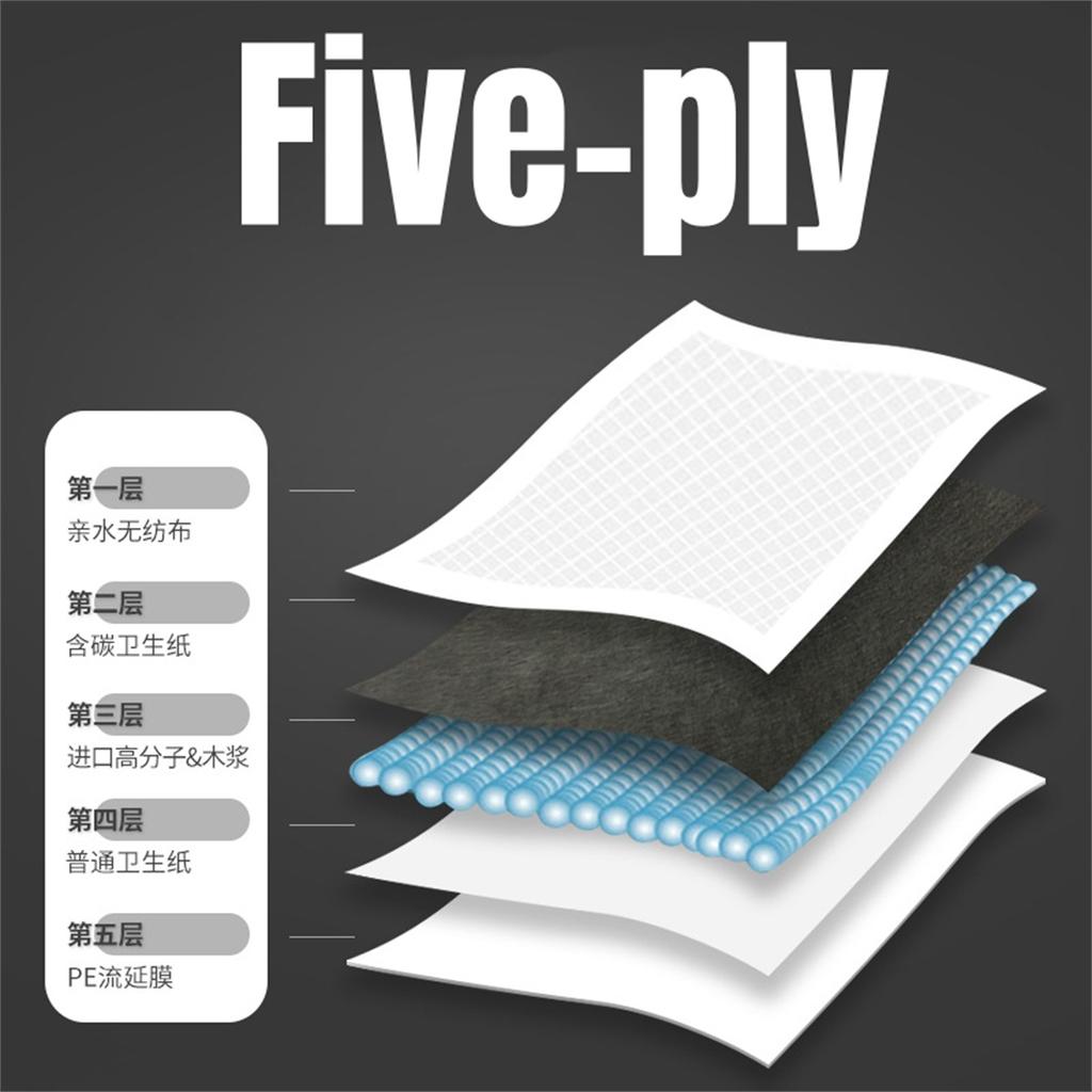 100/50/40/20 ks Absorpční plenky pro psy Jednorázové vložky na čůrání pro štěňata Rychleschnoucí povrchová podložka z bambusového dřevěného uhlí Čistý polštářek