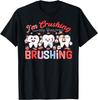 I'm Crushing On Your Brushing Dental Valentines Day Graphic T-Shirt Cotton Casual Crew Neck Tee