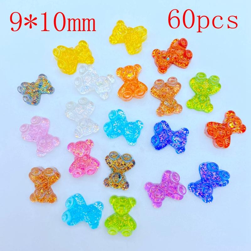 

50/60/70/80Pcs Kawaii Cute Mini Shining Bear Flat back Resin Cabochons Scrapbooking DIY Jewelry Craft Decoration Accessorie K94