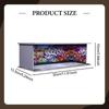 1:64 Garage Display Case Acrylic Sliding Door with LED, Realistic Scene Showcase Diorama for