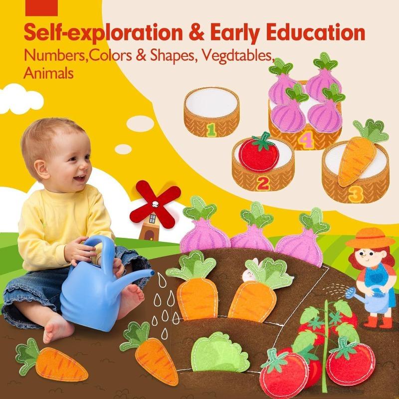 3D Farm Busy Board Quiet Book Soft Felt Montessori Toy For Fine Motor Skills Early Educational Travel Toys For Children Gifts