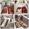 Home Decoration Christmas Kitchen Rugs Xmas Tree Pattern Xmas Floor Mats  Holiday Festival