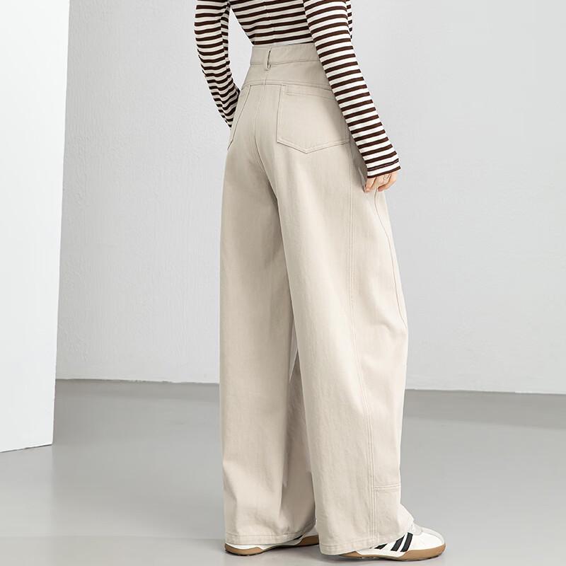 Fanzhen Women's High-Waist Loose Wide-Leg Denim Pants