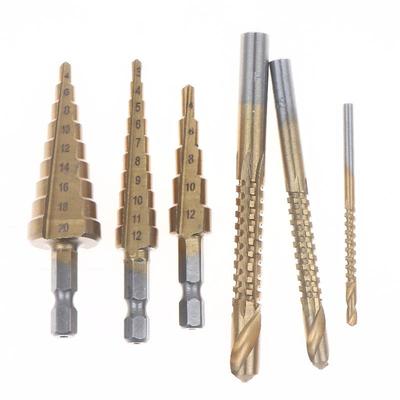 &6pcs Titanium Drill Bits Set, 3-12mm For Metal Wood, Hard Steel Twist Bits, Corrosion Resistant, Precision Hole Enlarging Tools