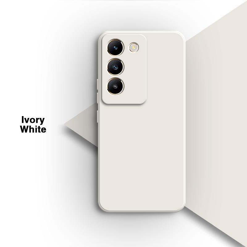 Soft Square Phone Case for VIVO V40 SE 5G 6.67" Shell Original Candy Funda Silicone Classic Straight Edge Back Cover Accessories