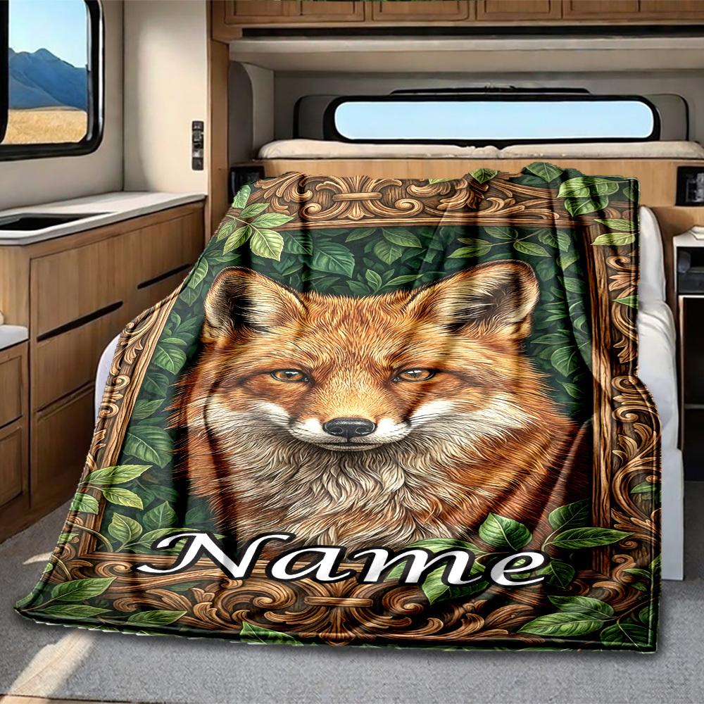 Fox Portrait Rv Blanket Comfortable Soft Lightweight Perfect For Travel Camping Picnics Sofas Rvs Bedding Living Room Gift For Friends And Familyt45