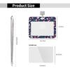 Nurse Pattern Cute Horizontal ID Badge Holder with Lanyard for Women Girly Girls Clip Name Tag Card Personalized Case Hard Plastic Protector Cover