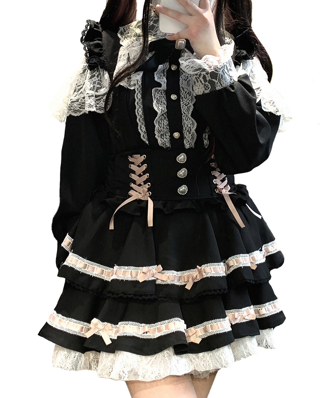 

XHSUKADO Длинная съемная лента и брошь и эта милая блузка стильная и модная для и женская блузка с открытыми плечами, рукав, в стиле кейп, чёрный