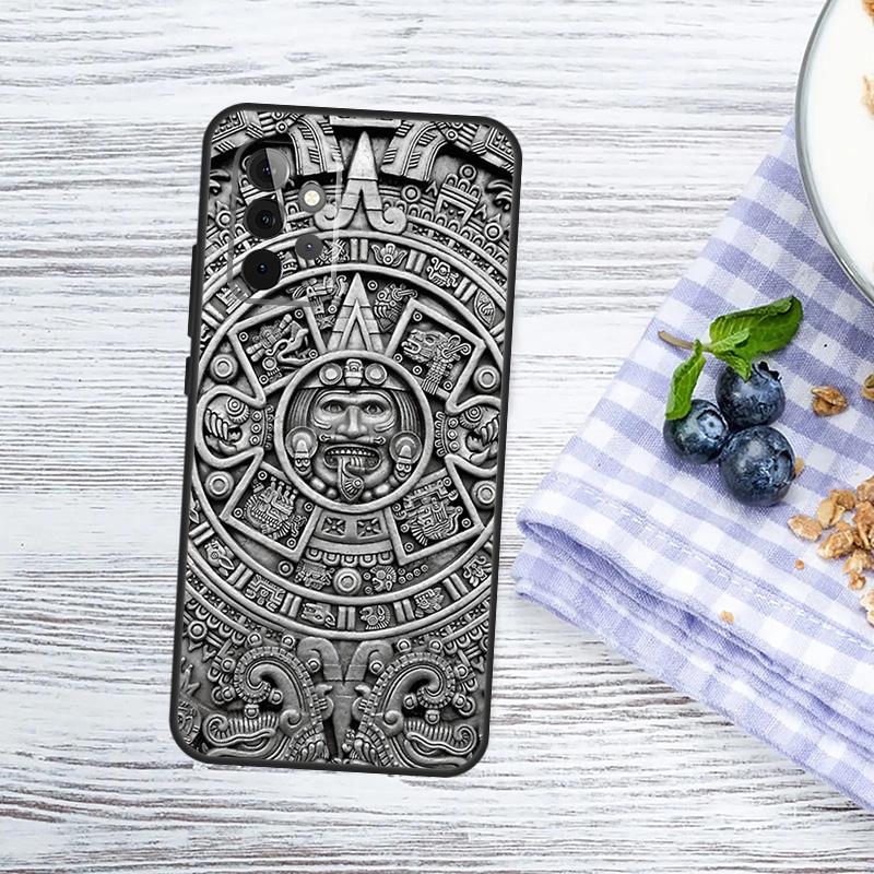 Mayan Calendar Wood Pattern Case For Samsung Galaxy A54 A34 A14 A56 A36 A16 A06 A13 A53 A12 A22 A32 A52 A35 A17 A15 A55
