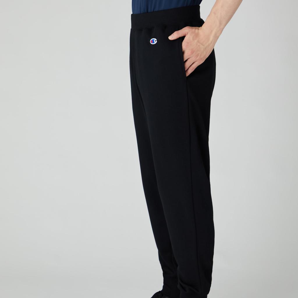 [Champion] Fleece-lined Long Pants with One-Point Logo - Men's Sports Training Pants C3-YS250Z-090-L