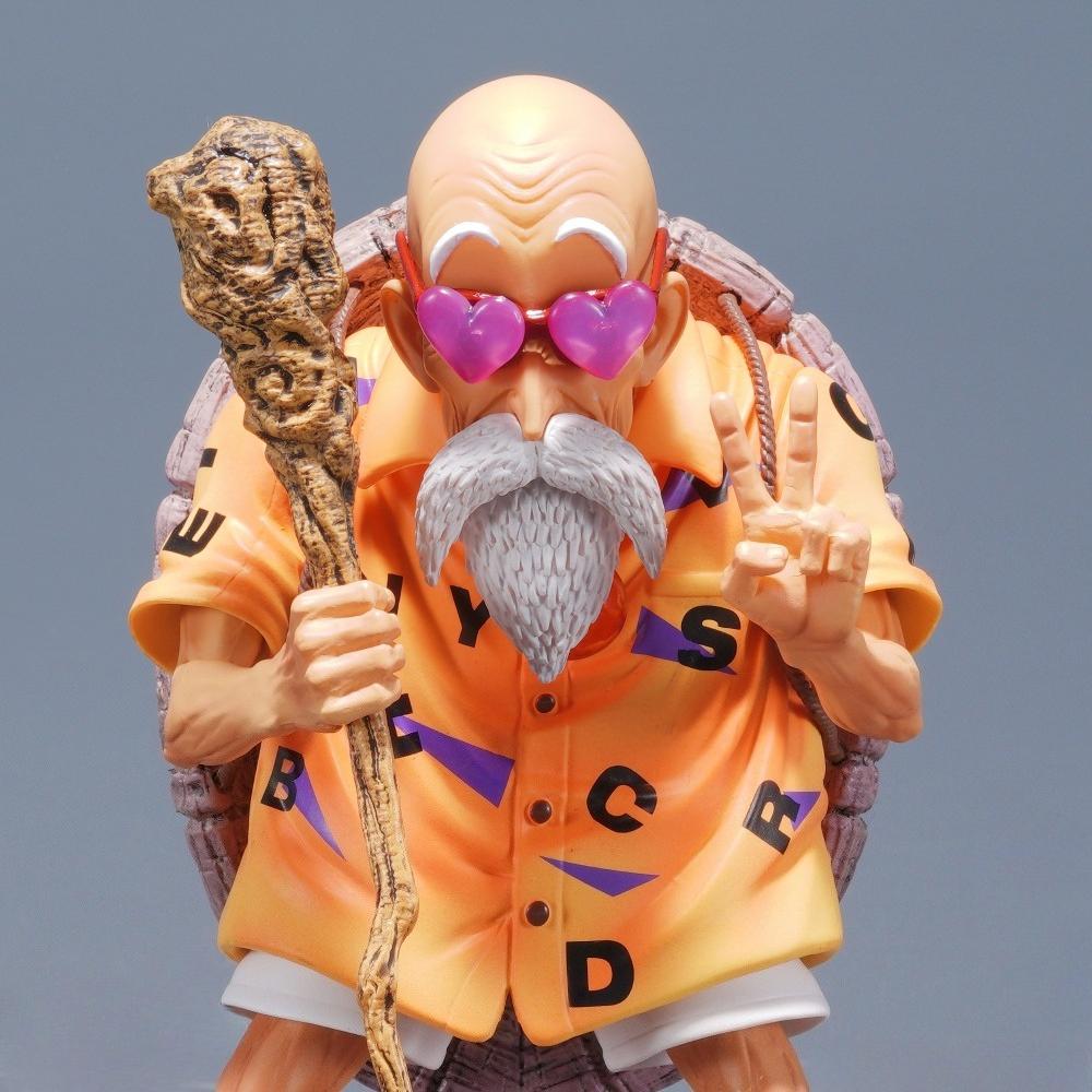 26cm/10.24in Anime Dragon Ball Figure Master Roshi Action Figures Pvc Kame Sennin Statue Collection Model Toys Gifts Round Sensory Compression Bouncy