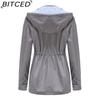 BITCED Autumn/Winter Detachable Hood Trench Coat Plus Size Women's Raincoat